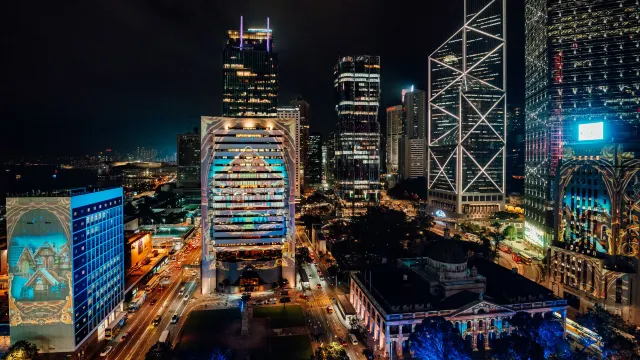 香港冬日小鎮聖誕燈光秀