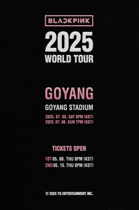 2025 블랙핑크 콘서트 고양