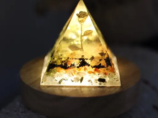 金色玫瑰水晶小夜灯