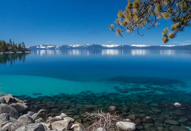 The crystal-clear waters at Lake Tahoe