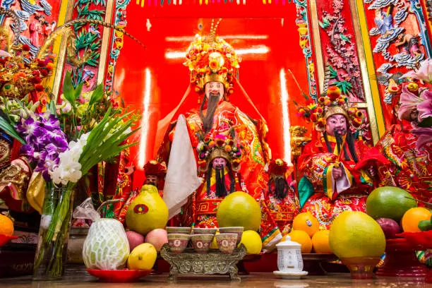 The altar in a temple