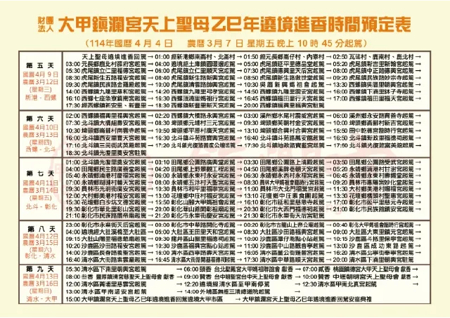 大甲媽祖遶境 2025