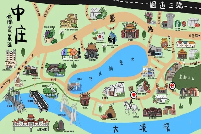 大溪韭菜花季地圖