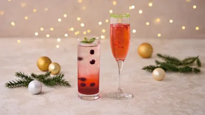 聖誕莓果蘇打/聖誕氣泡酒雞尾酒~石榴~