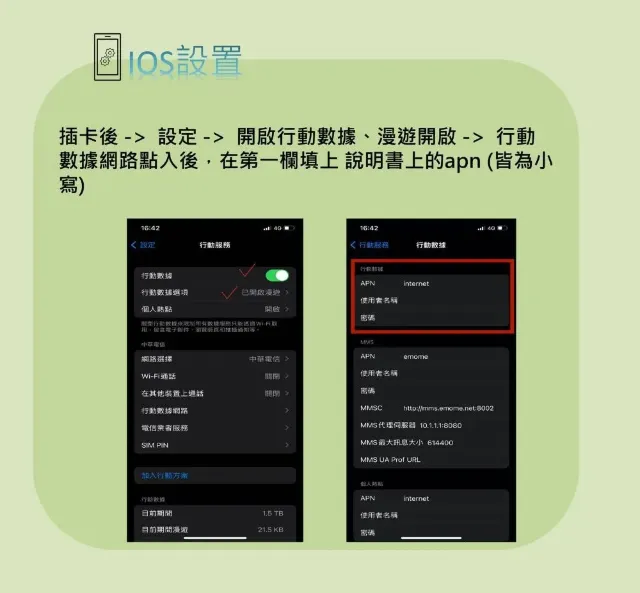 台灣電話卡 （實體 SIM 卡）使用方法