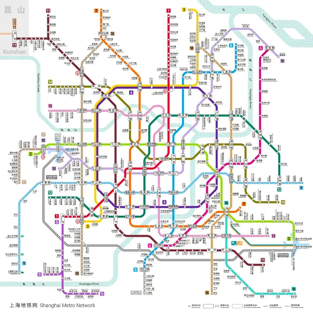 Карта метро Шанхая