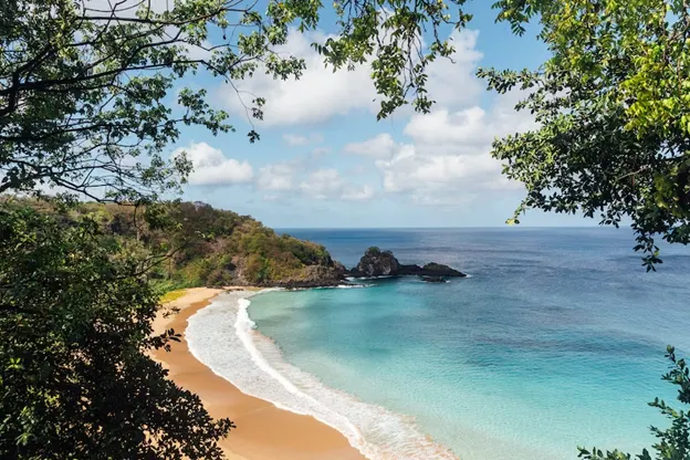 Fernando de Noronha on a sunny day