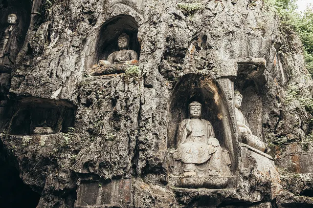 Feilai Feng (Flying Peak) at Lingyin Temple hangzhou china