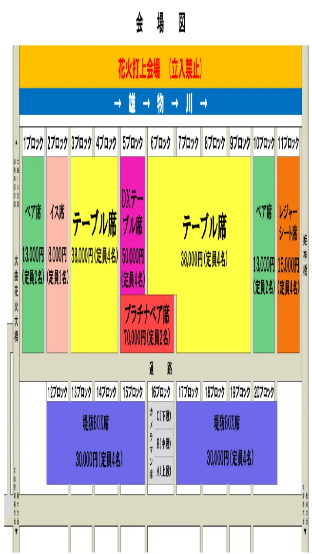 観覧席配置図
