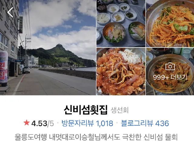 독도의 날 울릉도 신비섬횟집