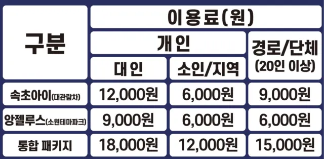 속초 가볼만한 곳 속초아이 대관람차 가격