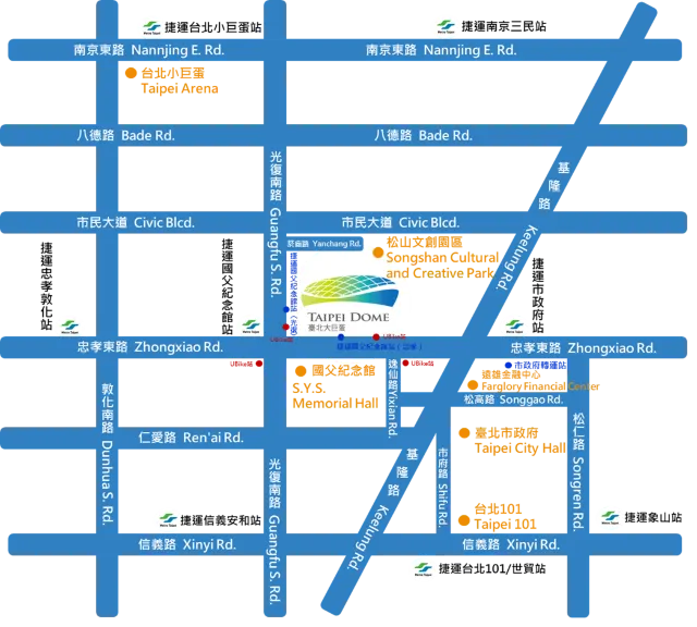 台北大巨蛋場域地圖