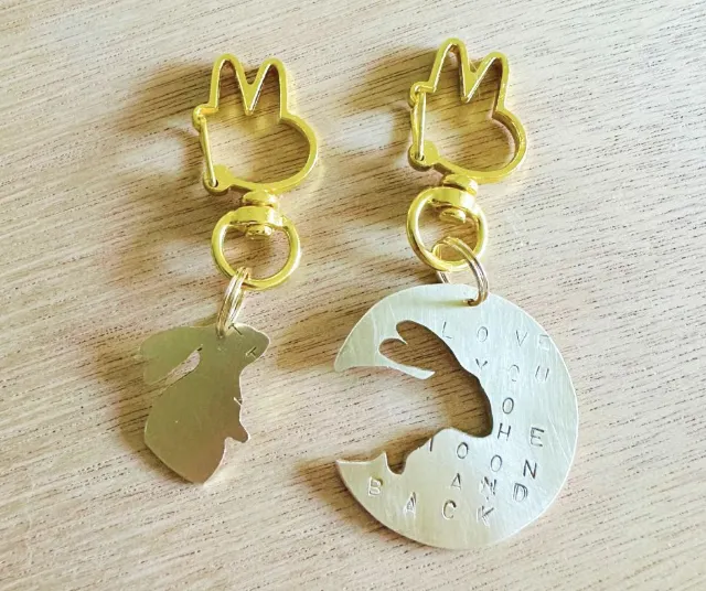 金工手作-中秋限定黃銅月兔鑰匙圈