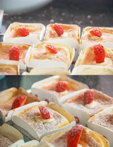 香草戚風蛋糕夾可爾必思慕斯