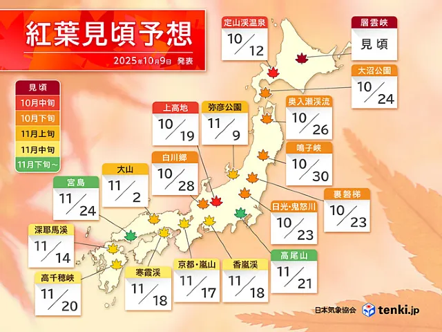 日本紅葉2025