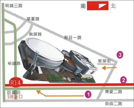高雄巨蛋交通示意圖