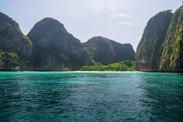 View of Maya Bay from the water