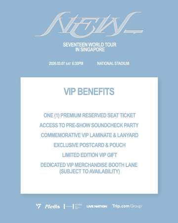 SEVENTEEN Singapore Concert 2026】Trip Presale Starts 19 Nov, 10AM