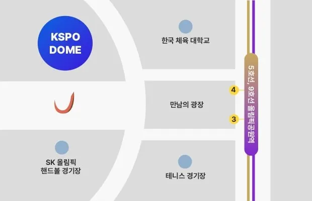 체조경기장 지도