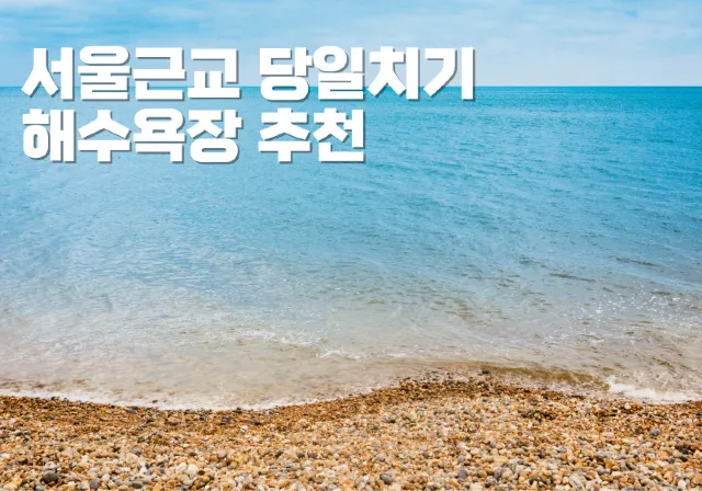 서울근교 당일치기 해수욕장 추천