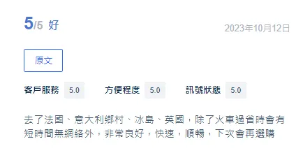 Trip.com提供的瑞士eSIM產品好評如潮