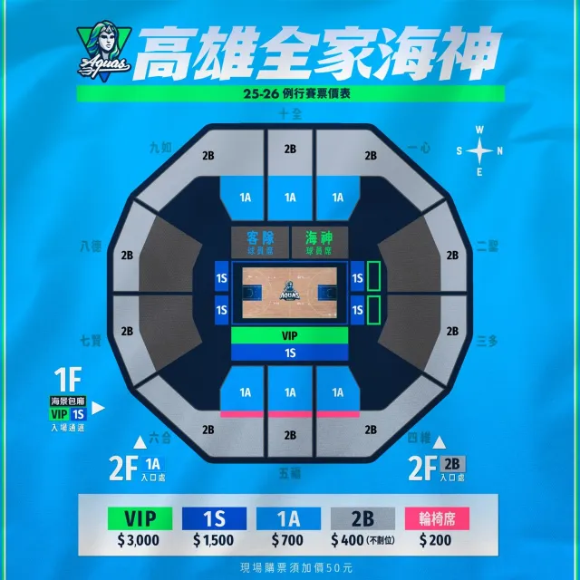 TPBL 2025-26 高雄全家海神職業籃球隊主場賽事