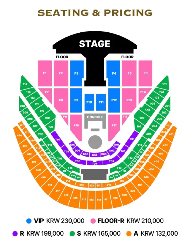 GD演唱會2025 座位圖