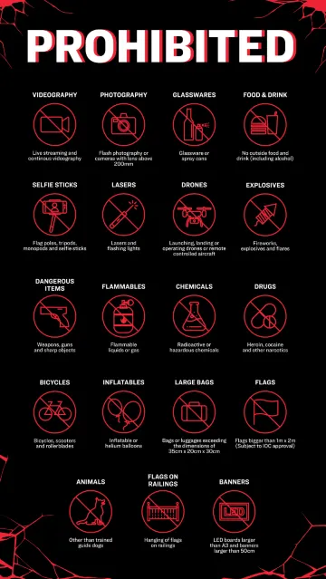 Singapore Smash 2026 Prohibited Items