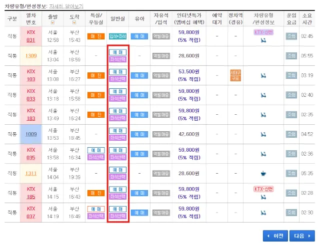 코레일 예매법