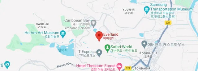 Where is Everland in South Korea?