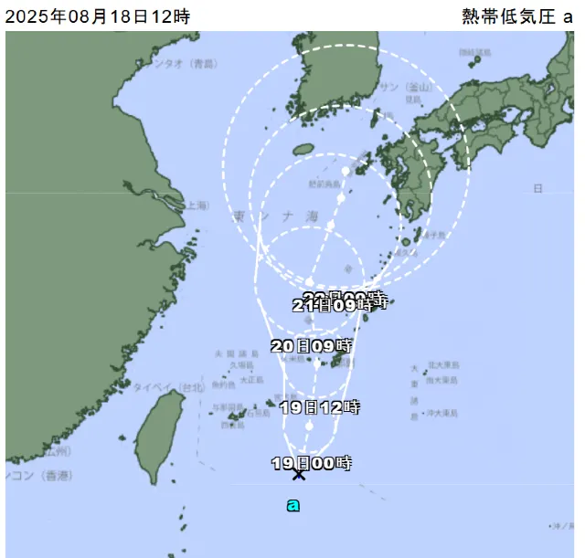 12號颱風玲玲預計生成路徑