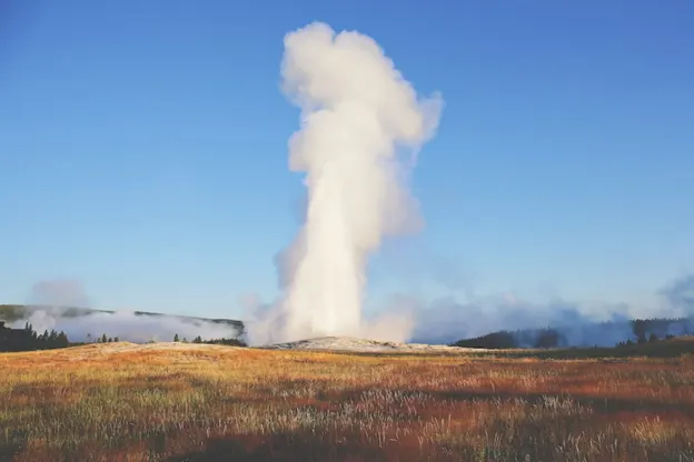 Old Faithful Geyser at Yellowstone National Park