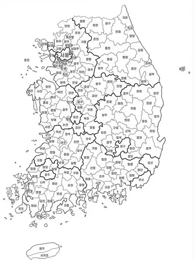대한민국 지도