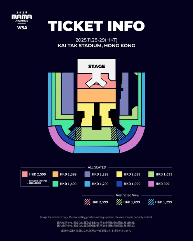 2025 MAMA 좌석 배치도