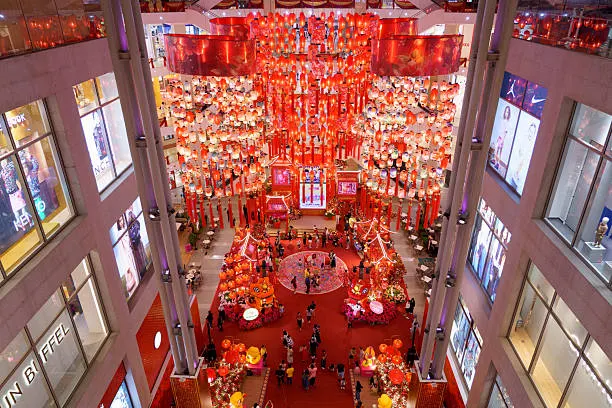 Chinese New Year Ceiling Decorations in mall