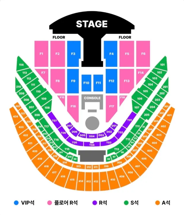 2025 지드래곤 앵콜 콘서트 좌석 배치도