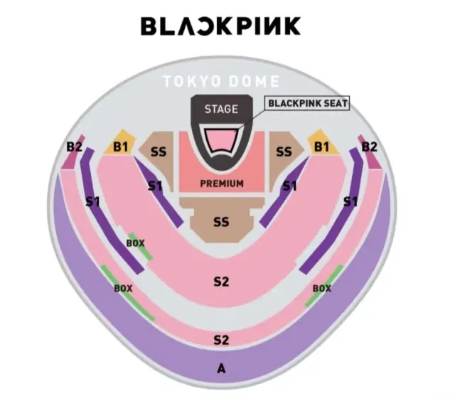 BLACKPINK演唱會日本站2026 | 座位圖