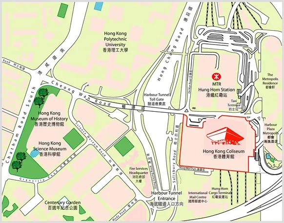 香港體育館地圖