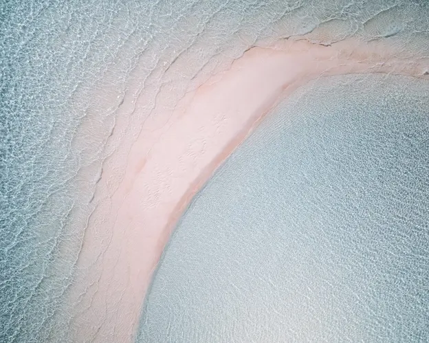 Pink sand at Pink Sands Beach