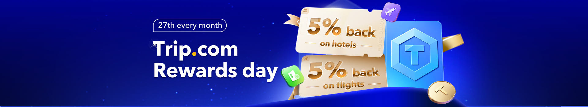 Trip.com Rewards Day: 5% Back on Flights & Hotels