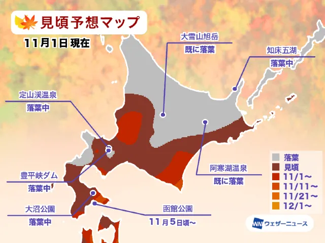 北海道地區紅葉