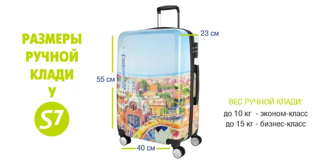 Размер ручной клади и багажа авиакомпании