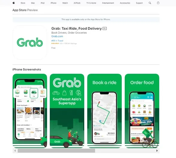 下載 Grab 泰國 App