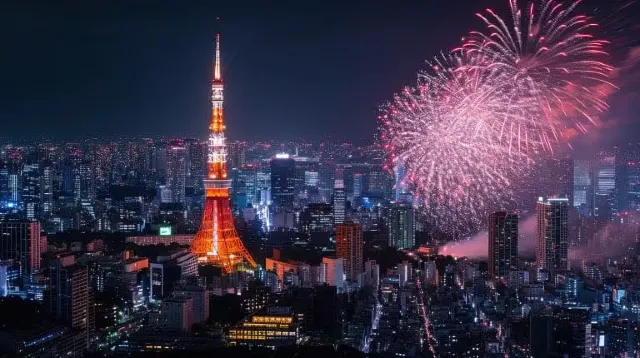 東京鐵塔 跨年熄燈與迎曙光