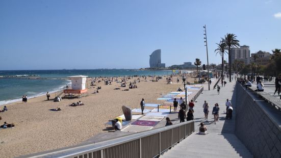 Barceloneta beach is a nice pl