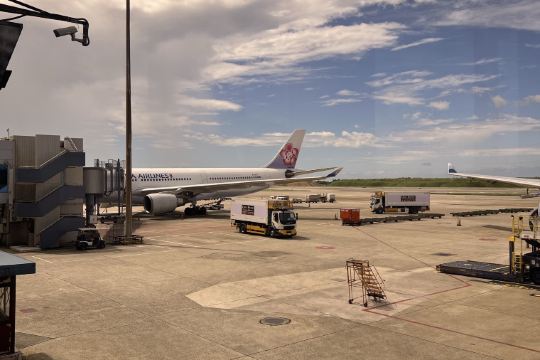台湾桃園国際空港の乗り継ぎステップ