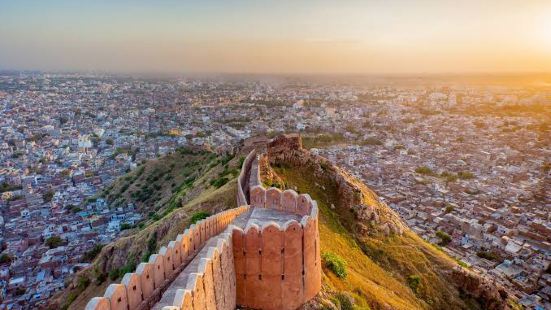 Nahargarh Fort stands on the e