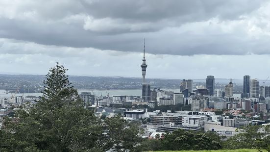 Mount Eden 奧克蘭最高的火山，整個路途很好走，都有