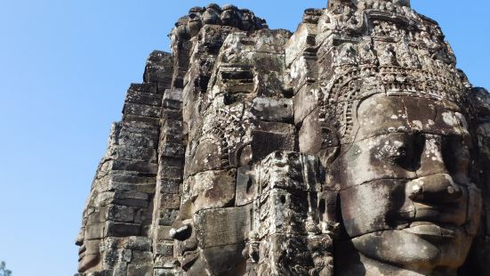 Bayon temple is famous for its