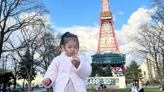 大通公園連接著電視塔，通常可以一起滿足。札幌地下街太過方便及